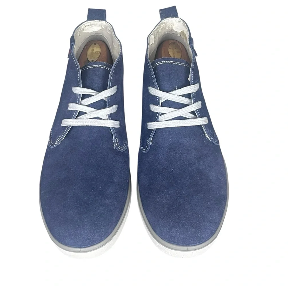Nordstrom 1901 Blue Suede Shoes Oxfords Mens 45/12 Made In Italy Preppy Casual